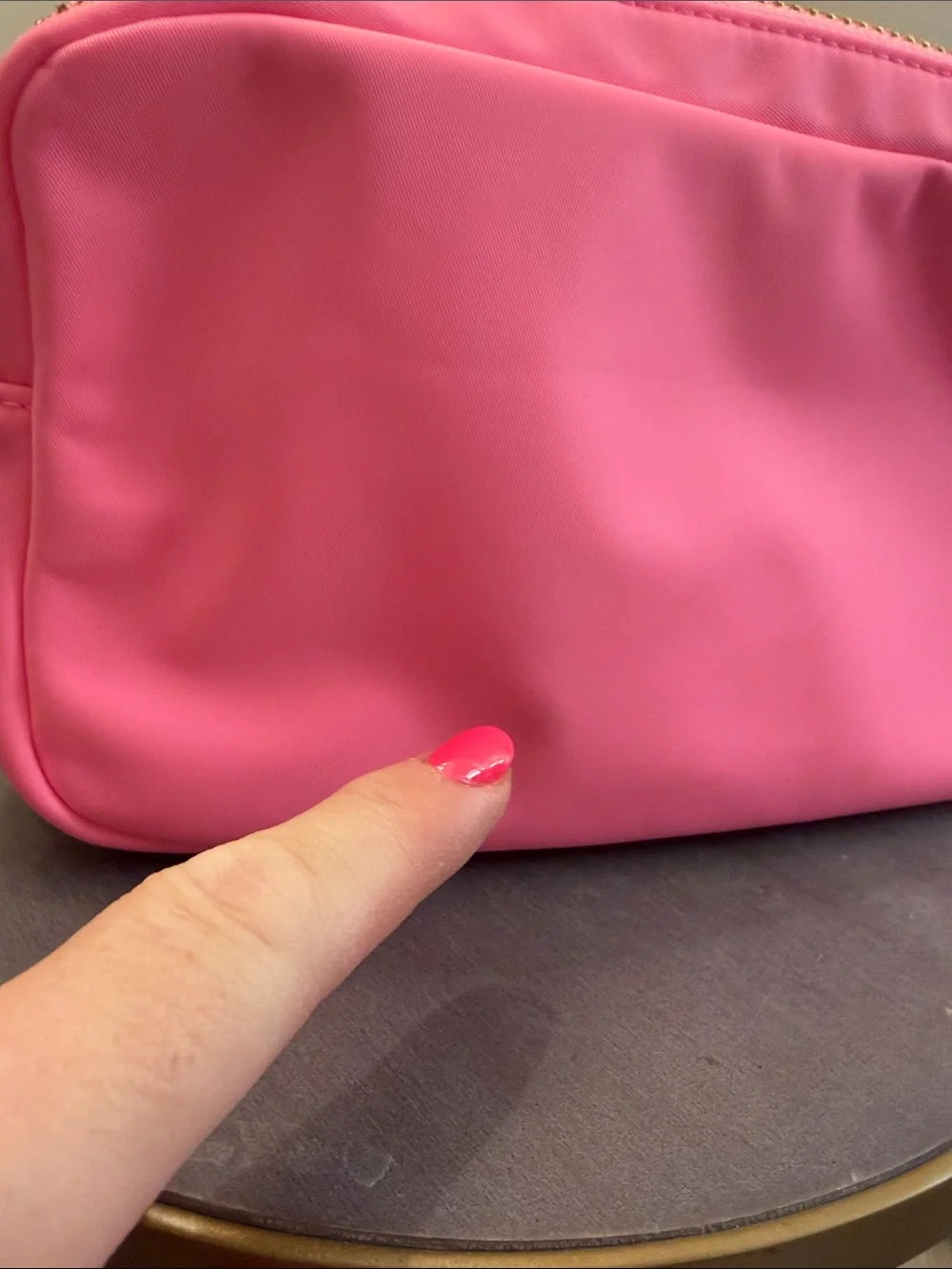 Stoney Clover Lane Pink 'TECH' Small Cosmetic Pouch